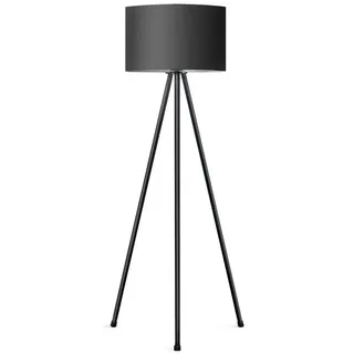 BBHome Stehlampe LED Dimmbar, Stehleuchte Moderne mit Dreibeinstativ aus Metall, Standleuchte fur Wohnzimmer und Schlafzimmer, Leseleuchte Bodenlampe - Schwarz