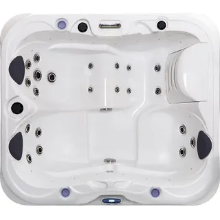 TroniTechnik® NISIDA, 195x170 cm Whirlpool für den Außenbereich, ausgestattet mit Heizung, Farblicht und Hydromassage