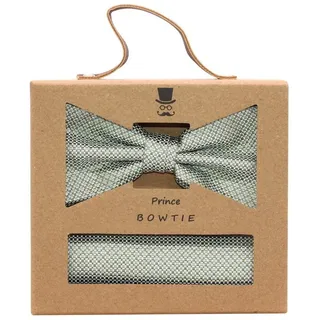 Prince BOWTIE Fliege + Tuch im Micro-Design Grün