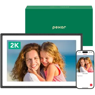 pexar by Lexar WLAN-Bilderrahmen 28 cm | 2K-Auflösung, blendfreier Touchscreen | Fotos/Videos über App teilen, Schwarz