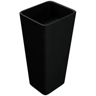 doporro Waschbecken Standwaschbecken Standsäule freistehend aus Mineral mit Nano Colossum, besonders leichte Reinigung schwarz 40 cm x 85 cm x 35 cm