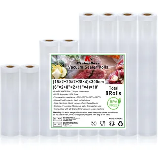 KitchenBoss Folienbeutel für Vakuumiergerät, Rollen 15x2 (G1520283008EU)