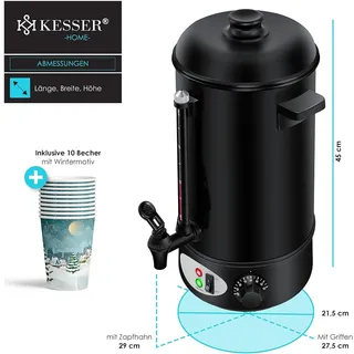 Kesser Glühweinkessel 8 l Schwarz