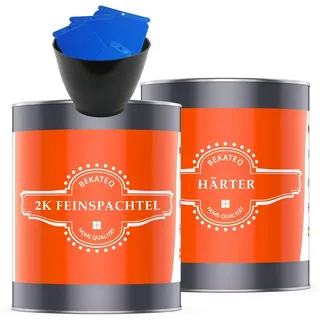 BEKATEQ Spachtelmasse BK-110EP Feinspachtel 2K, Epoxidharz für Boden Auto Boot - Risse, Löcher reparieren