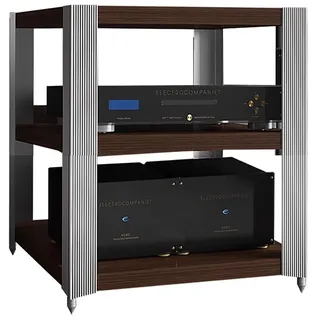 Elitix HiFi Rack Professionelles Audio-Video-Regalsystem, Platzsparend, Büro-Plattenspielersystem/Konsolenregal, Organizer für Elektronische Geräte, Vintage-Medienkonsole(S)