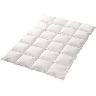 Trautesheim 4-Jahreszeiten 70%-Daunen-30%-Federn-Bettdecke Gesteppte Kassetten Daunen Decke in 135x200cm mit 1100g Füllung - Wärmestufe 3 bis 4 - Bezug 100% Baumwolle - KEIN LEBEND-RUPF