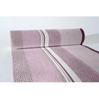 Mank Tischläufer Airlaid Lagos Beere, 40 cm x 24 m , 1 Stück - Tischtuch stoffähnlich Linien Streifen Struktur