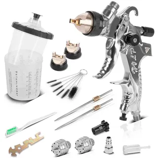 STAHLWERK HVLP Lackierpistole SG-250 ST Sprühpistole mit 650 ml Fließbecher