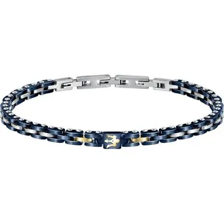 MASERATI Edelstahlarmband Maserati Herren-Armband Edelstahl, Keramik blau