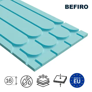 XPS Fußbodenheizung Platte wärmeleitender 0.75 m2 - 1250 x 600 mm, 30 mm