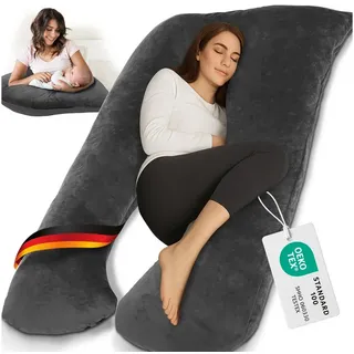 eloneo Multifunktions-Körperkissen, Anthrazit