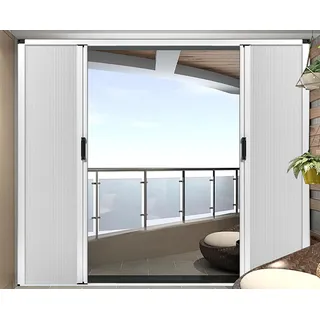 Ziehharmonika Türen, Ziehharmonikatür Wabendesign - Individuelle Falttür Innentür mit Zubehör, 60-210 cm breit Raumteiler Schiebetür für Badezimmer, ohne Bohren, Für Bad, Dusche, Schrank, Küche