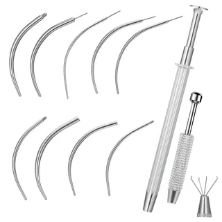 Piercing Wechsel Set EinfüHrhilfe Piercing Kugel Aufdreher, 14G 16G 18G 20G Grabber Piercing-Nadeln für Ohr Nase Lippe Bauch