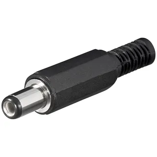 goobay DC-Stecker mit Knickschutz - Bohrung 2,1 mm x 5,5 mm