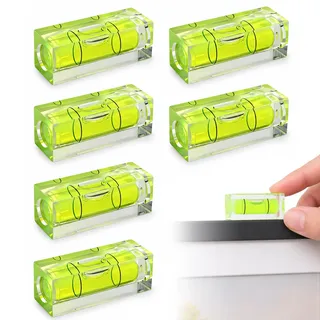 6 Stück Mini Wasserwaage,Kleine Blasenwasserwaage, Mini Wasserwaag Libelle, | Mini Bubble Spirit Level,Blase Kleine Ebene Instrument Balance Bubble Small Level,Für Camping,Wohnwagen (15 X 15 X 40mm)