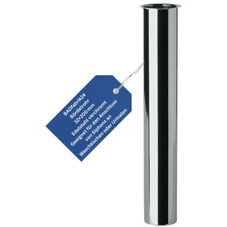 BADfabrik24 Bördelrohr 32x200mm Edelstahl verchromt