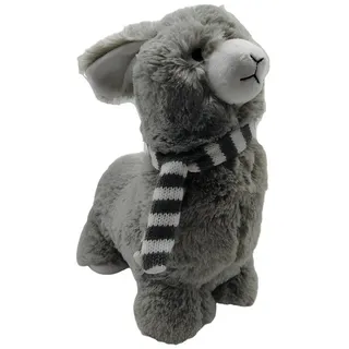 Relaxdays Türstopper Alpaka Weiß,Grau