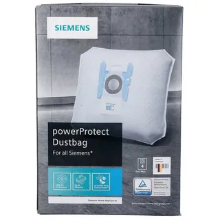 SIEMENS Filterbeutel Beutel Set 4 Stück 17003049 Typ G ALL VZ41FGALL, für Staubsauger weiß