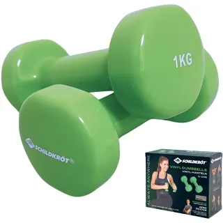 Donic Schildkröt Schildkröt Fitness Vinyl Hantel Set Hantel-Set 2 x 1,0 kg grün