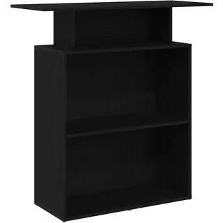 vidaXL Empfangstheke Schwarz 100x40x104 cm Holzwerkstoff