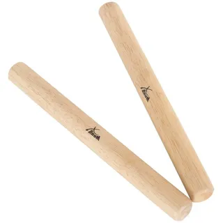 XDrum CG-250 Claves Gummibaum groß, Klangstäbe aus Gummibaum, Länge: 25 cm