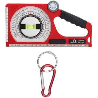Kadimendium Neigungsmesser, Winkelsucher, Winkelmesser, Magnetischer Winkelmesser, Wasserwaage, Winkelmesser mit Klettverschluss