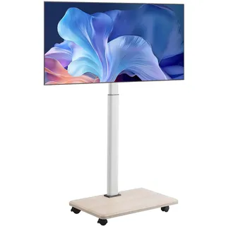 Vevor rollbarer TV-Ständer TV-Wagen für 812,8-1778 mm TVs bis zu 45 kg, 25° Links-Rechts-Drehung & höhenverstellbare TV-Halterung mit Regal für Ecke Schlafzimmer Wohnzimmer (max. 600 x 400 mm)