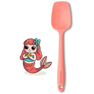 Fackelmann Mini Spatel aus Silikon in zartem Rosa, hitzebeständig bis +230°C, optimal für beschichtetes Kochgeschirr, spülmaschinengeeignet