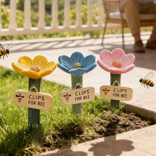 3er Set Bienentränke Garten, BienenWassertränke in Blumenform, Harz Insektentränke für BienenSchmetterlinge Wildinsekten, Dekorative Trinkstation für Garten Balkon Terrasse, Bienenrettung Zubehör