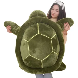 Uposao Schildkröte Kuscheltier, 40CM Grün Plüschschildkröte Spielzeug Große Schildkröte Plüschtier Stofftier zum Kuscheln Gefüllte Plüsch Puppe Weiches Kissen Weihnachten Geschenke Für Kinder Mädchen