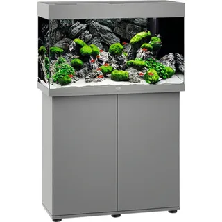 JUWEL AQUARIUM Rio 125 Aquariumkombination mit LED-Beleuchtung, Heizer, Filter und Unterschrank grau
