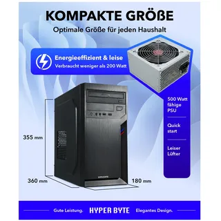 HYPER BYTE Office PC Intel Core i5 8 GB RAM 240 GB SSD