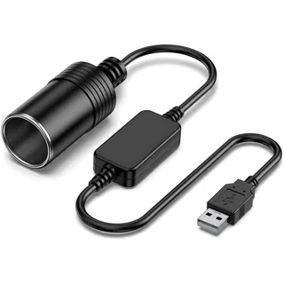 5 V USB A Stecker auf 12 V Auto Zigarettenanzünder Buchse Konverter Für Auto Zigarettenanzünder Fahren Recorder DVR Dash Kamera GPS (Unter 8 Watt), 30 cm / 12 Zoll