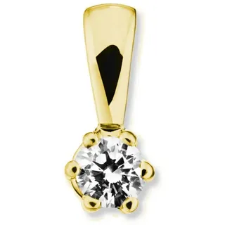 ONE ELEMENT Kettenanhänger 0.2 ct Diamant Brillant Anhänger aus 585 Gelbgold, Damen Gold Schmuck goldfarben