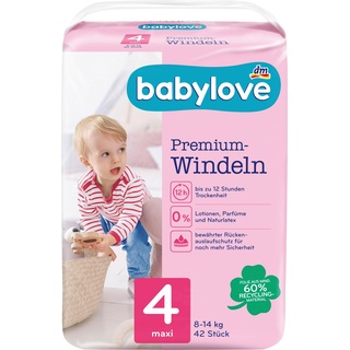 Babylove Feuchttücher und co (1er Pack, Premium Windeln Gr. 4)