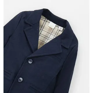 Sakko IDO "BABY BOY JACKET", Jungen, Gr. 62, blau (navy), 55% Leinen, 43% Baumwolle, 2% Elasthan, Sakkos Sakko