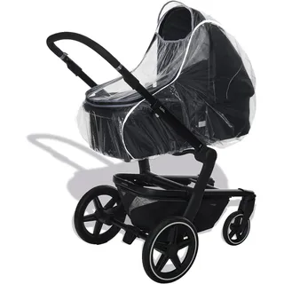 Universal Regenschutz für Kinderwagen und Buggy - Wasserdichter Reißverschluss - Reflektorstreifen für eine bessere Sichtbarkeit - Schadstofffrei