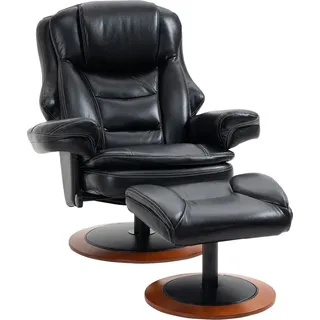 Homcom Relaxsessel mit Ottomane, Fernsehsessel mit Liegefunktion, Drehbarer TV-Sessel, Ruhesessel, Liegesessel