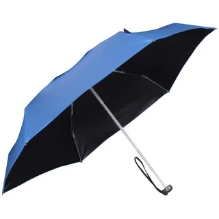 Knirps® Taschenregenschirm Mini-Schirm Travel klein leicht kompakt, UV-Schutz, mit Hitze-Schutz unter dem Schirmdach blau|schwarz