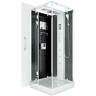 AcquaVapore Dampfdusche Duschtempel Sauna Dusche Duschkabine D38-23L2 100x100 cm ohne 2K Scheiben Versiegelung