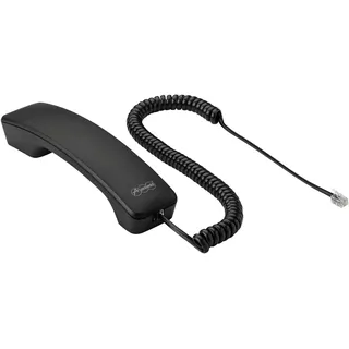 Auerswald COMfortel D-Serie Hörer schwarz inkl. Spiralkabel Neuhörer Ersatzteil - NUR FÜR TELEFONE DER D-Serie D100/200/400/600