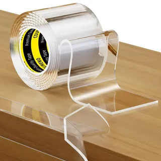 COUMENO Kantenschutz Transparent, 50mm x 1m,2 mm Dick, Extra Stark Klare Ecken- & Kantenschutz zum Kindersichern und Baby-Schutz, Weiche Möbelkantenschoner für Wände,Bleche,Glastische,Möbel,Betten