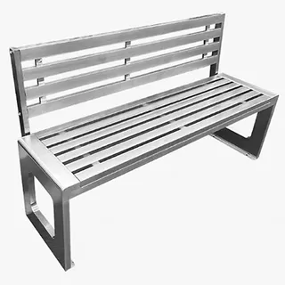 QSNYJPL Allwetter Gartenbank aus Edelstahl, Parkbank aus Metall Mit Rückenlehne für Veranda, Terrasse, Rasen, Weg, Hof, Deck, Können 300 Kg Tragen(85x40x150 cm/33x16x59 in)