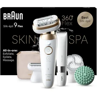 Braun Silk-épil 9 Flex SkinSpa 9-481 3D, Gold, Weiß, Bikini, 0,5 mm, Akku, Deutschland