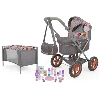 509 Crew Doll Stroller Pram 18 Piece Combo Value Play Set, Ages 3+