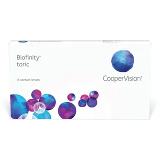 CooperVision Biofinity Toric 6er Packung) Monatslinsen -0.75 / -0.75 / 180