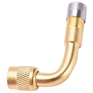 BAYLI Ventilverlängerungen PKW, Motorrad & Fahrrad 90° Reifenventil Verlängerung | Reifen Ventiladapter | 90 Grad Eckventil | Winkelventil aus Messing | Aufsatzventil [360° drehbar] | Schrader Ventil