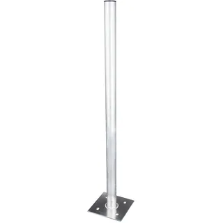 PremiumX Premium X Standfuß 100cm Ø 50mm Aluminium SAT Antennen-Mast Rohr-Ständer Mastfuß Flachdach Halterung für Satellitenschüssel