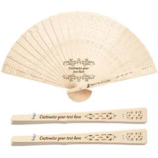 10 Stück personalisierte Hochzeitsfächer, individuelle Handfächer, Hochzeitsfächer, einzigartige Gastgeschenke für Brautpartys, handgefertigte Holzfächer für Gäste (Holzfächer mit Stern und Mond)
