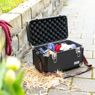 HMF 14801-02 Alu Transportkoffer, Aufbewahrungskoffer, individuelle Facheinteilung, 40 x 27,5 x 23,5 cm